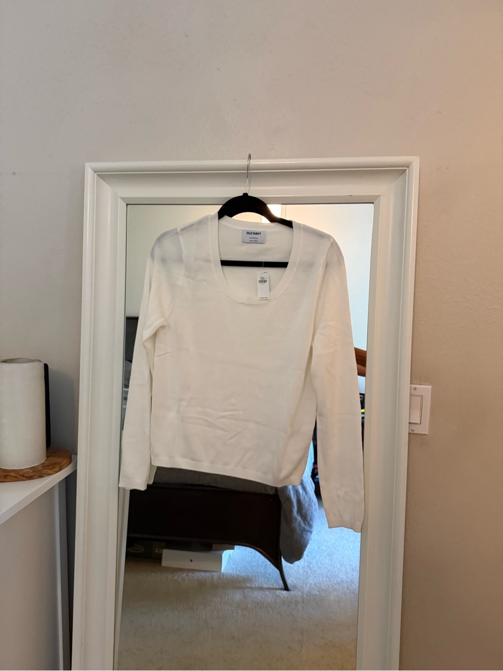 NWT Old Navy Fitted Scoop Neck Cropped Jersey Sweater - Size L